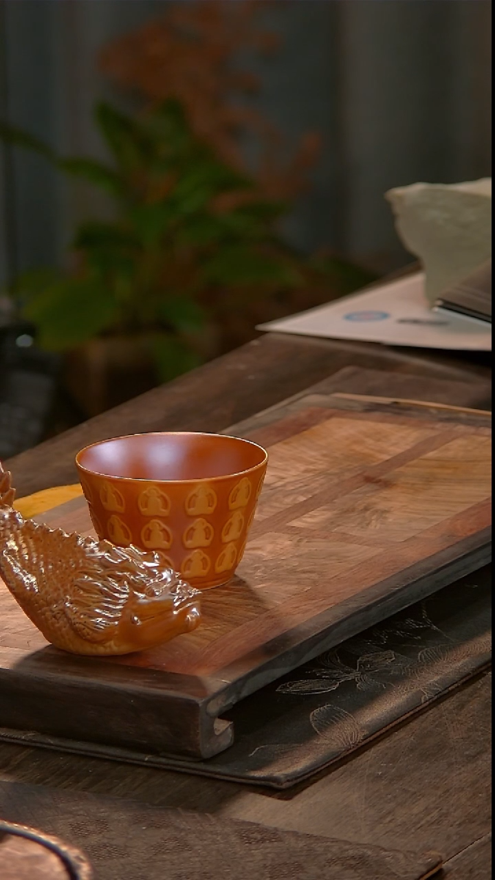 【闪购商品】杯65柴烧柴房陶瓷｜金黄万佛小杯