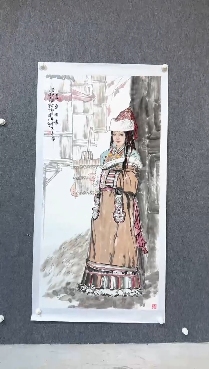 【闪购商品】绘画贺润川-8平尺-人物-Yz