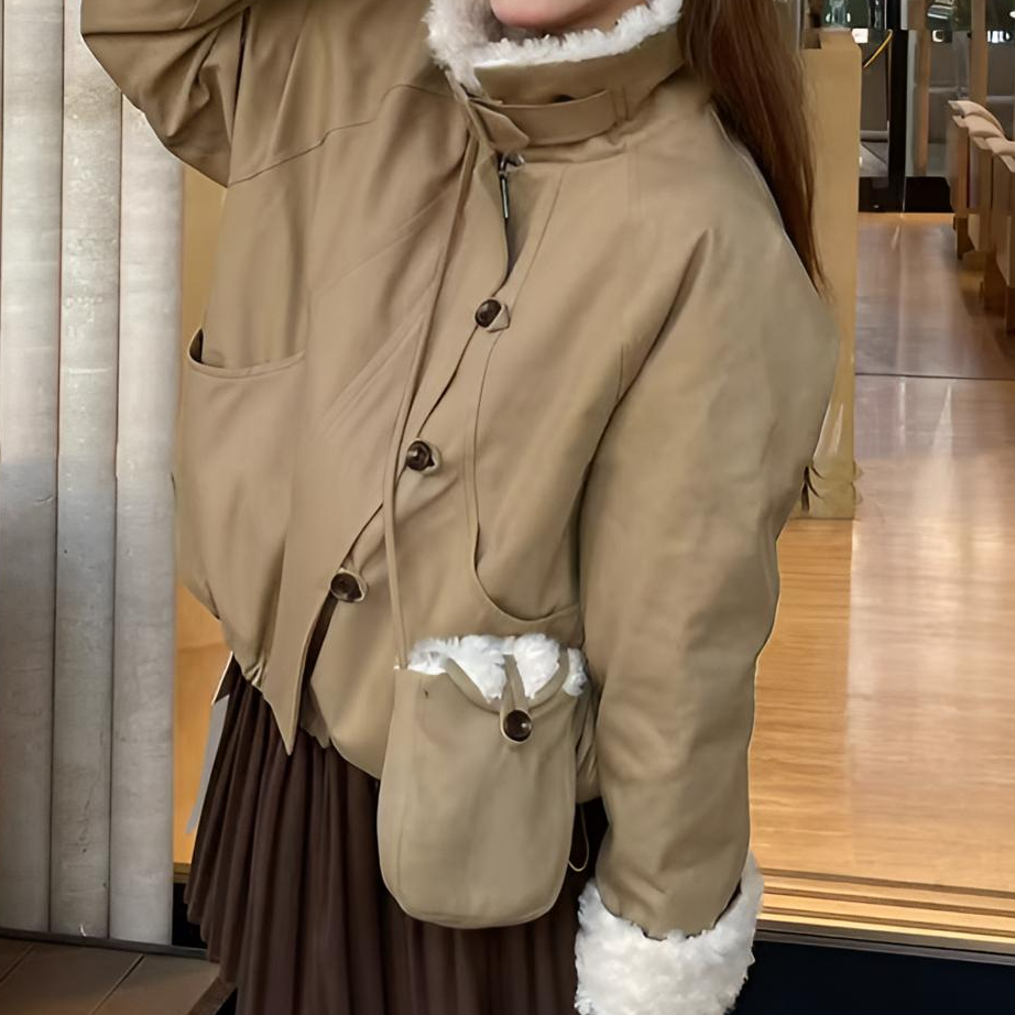 【软绵甜巧】韩系高级感翻领夹克外套女新款巨好看百搭短款上衣