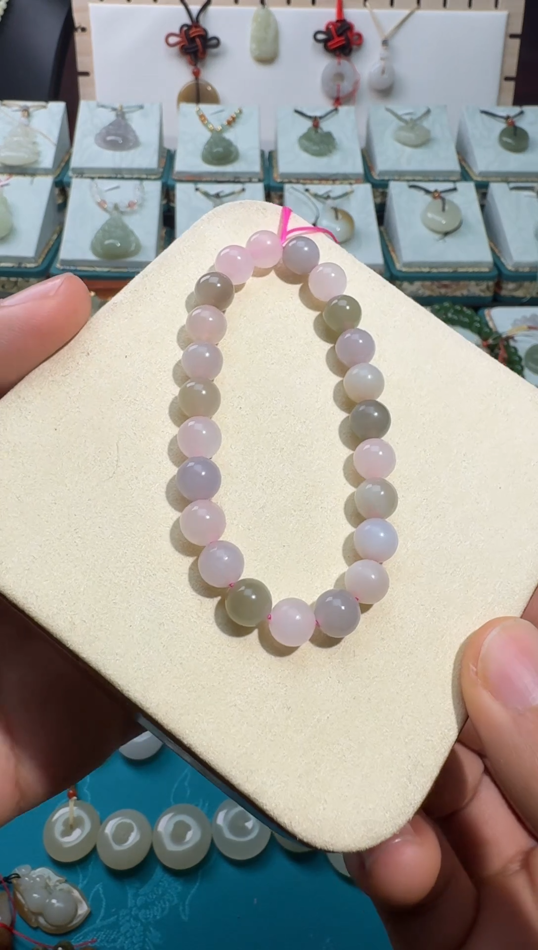【闪购商品】和田玉手链未镶嵌8mm马卡龙手串