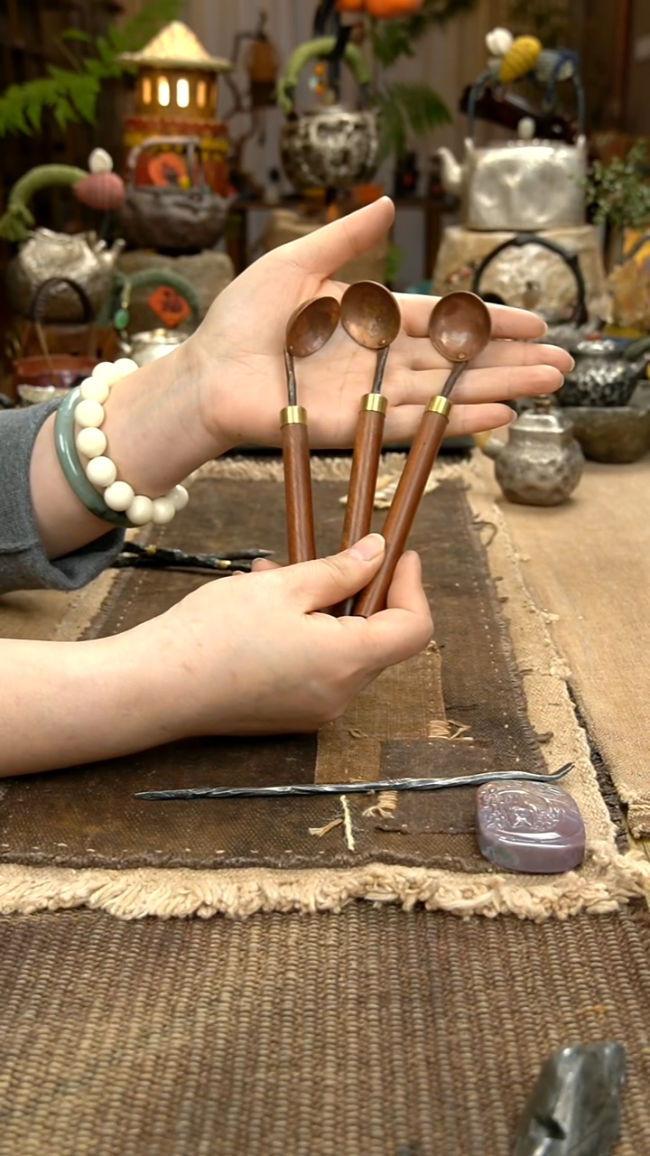 纯手工铜茶勺。。。