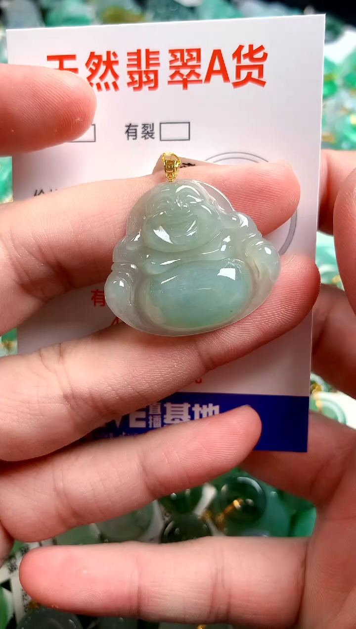 翡翠18K金镶嵌颈饰23000561