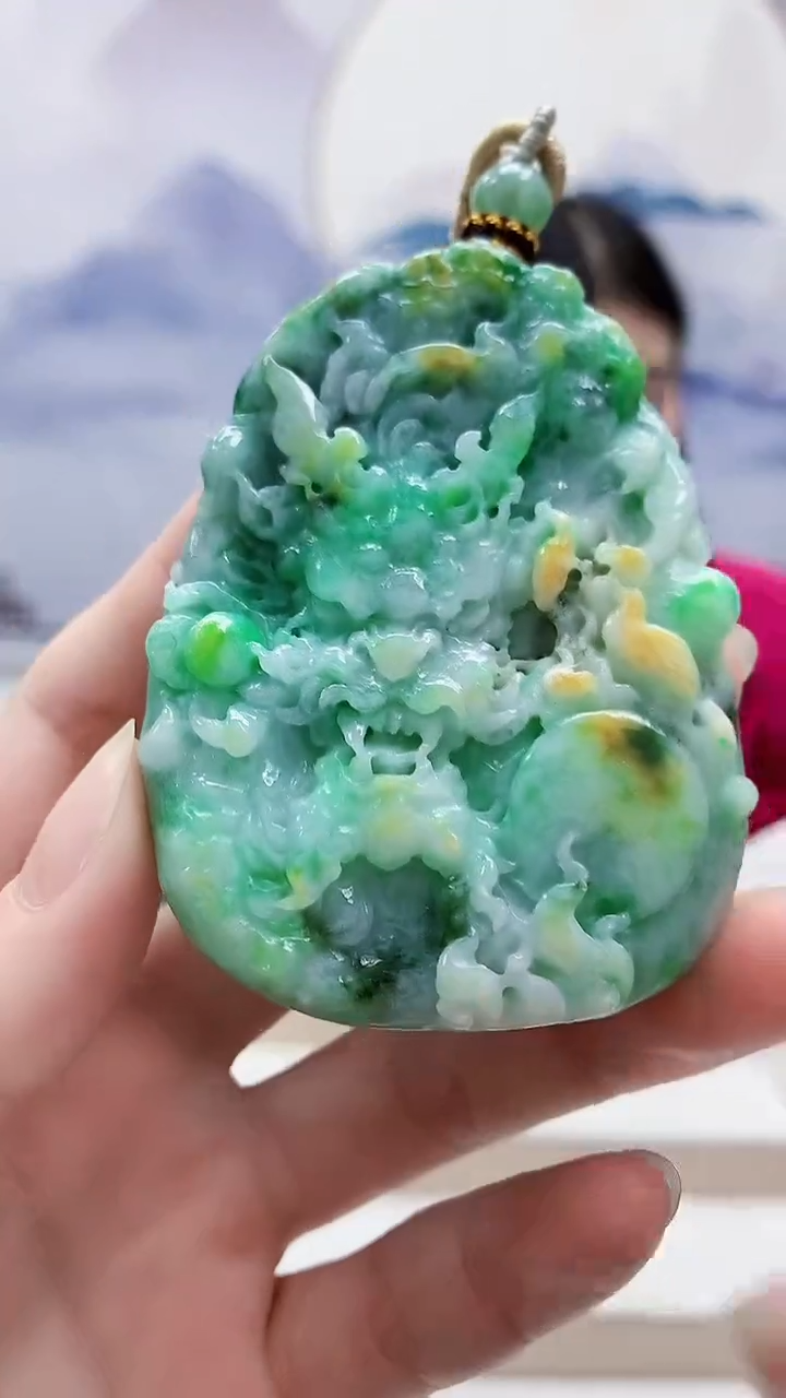 未镶嵌定制翡翠4812ry-毛货挂件67