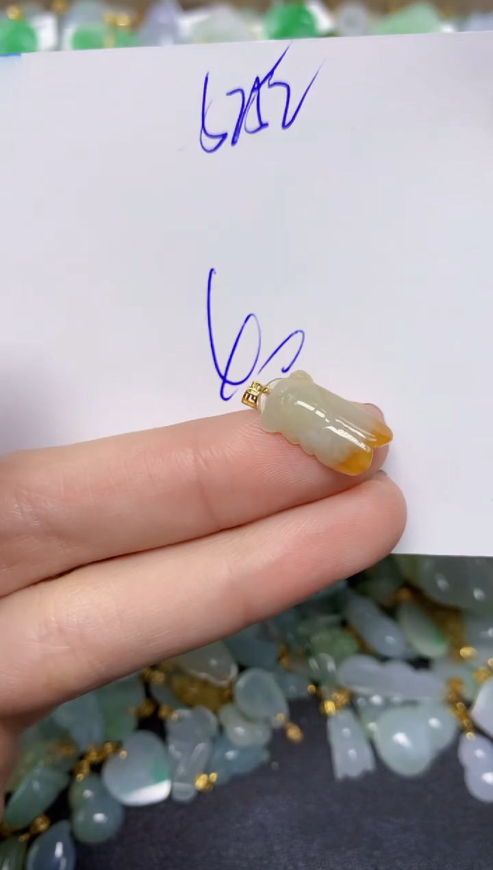 【闪购商品】翡翠颈饰18K金镶嵌 天然翡翠A货