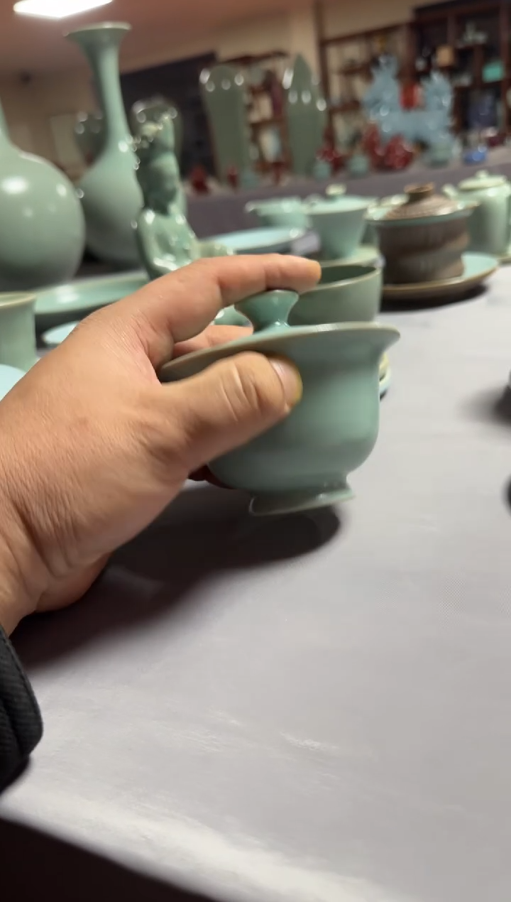 汝瓷平顶山汝瓷产品   元宝盖碗