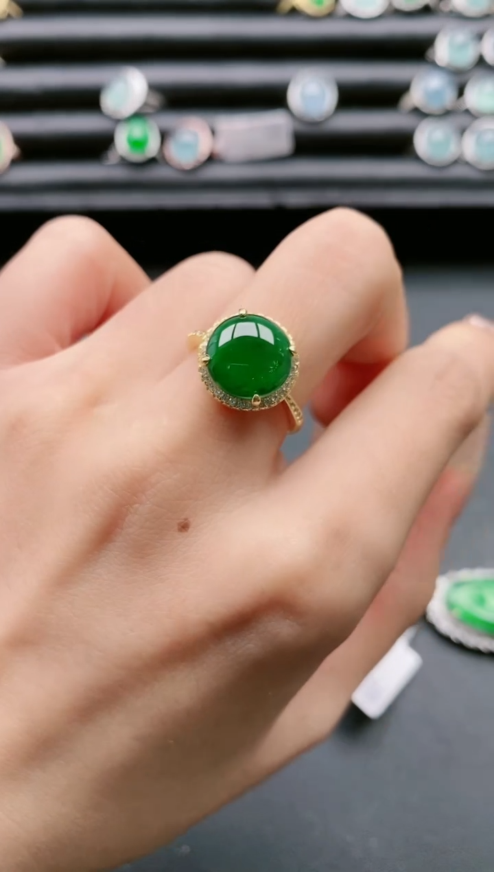 【闪购商品】翡翠戒指银S925镶嵌1111111