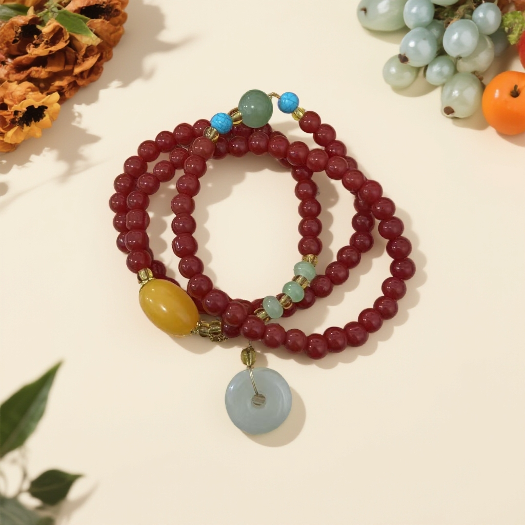 ZF9115-多圈南红精品手串项链