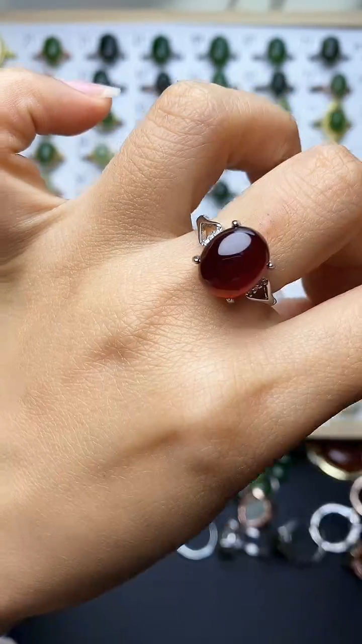 【闪购商品】石榴石戒指未镶嵌1