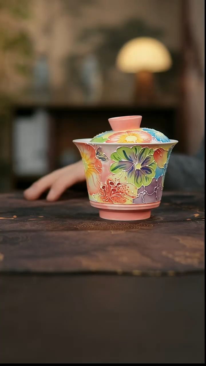 景德镇陶瓷杯碗柴烧多人