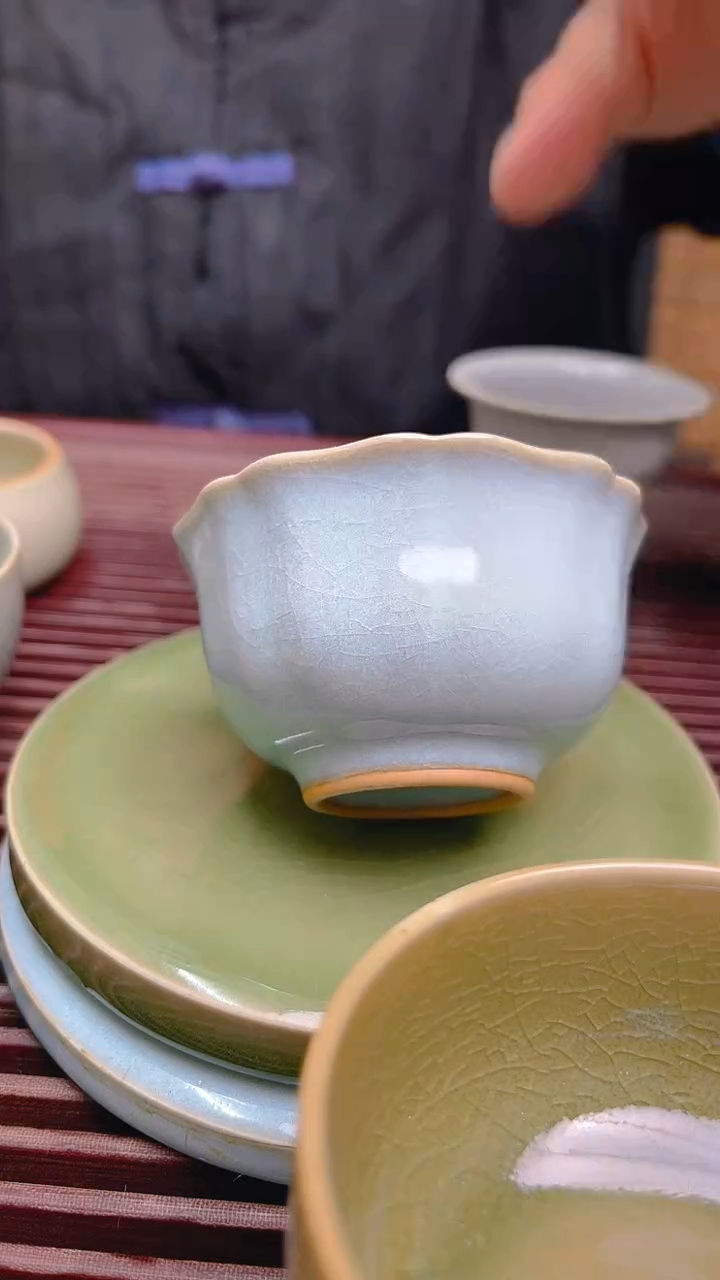 【闪购商品】瓷片原生态原矿天青杯子