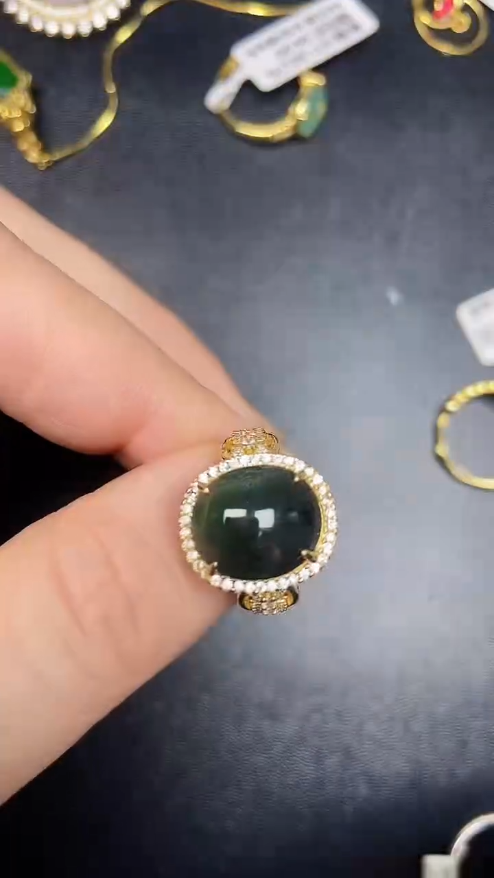 银S925镶嵌戒指翡翠1620