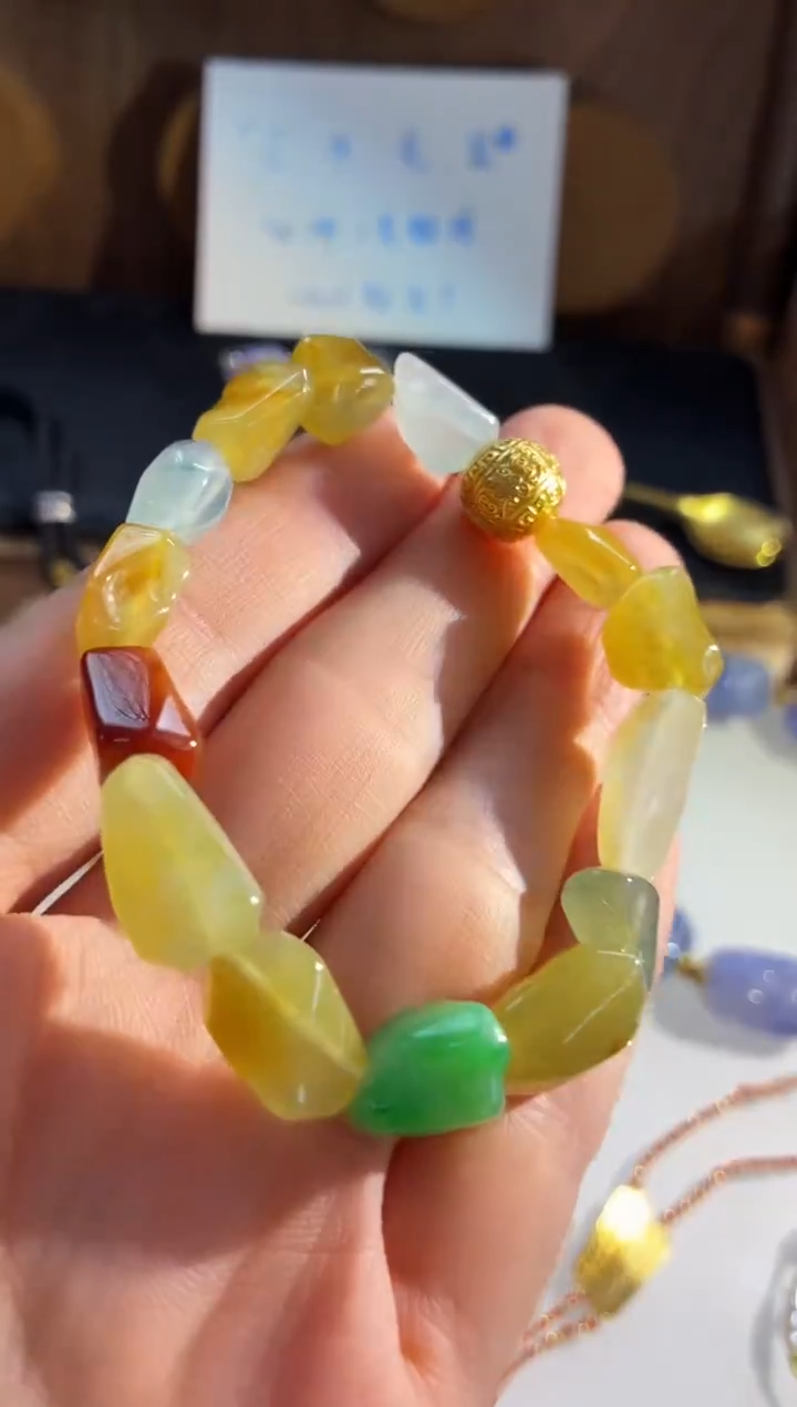 未镶嵌手链翡翠手串