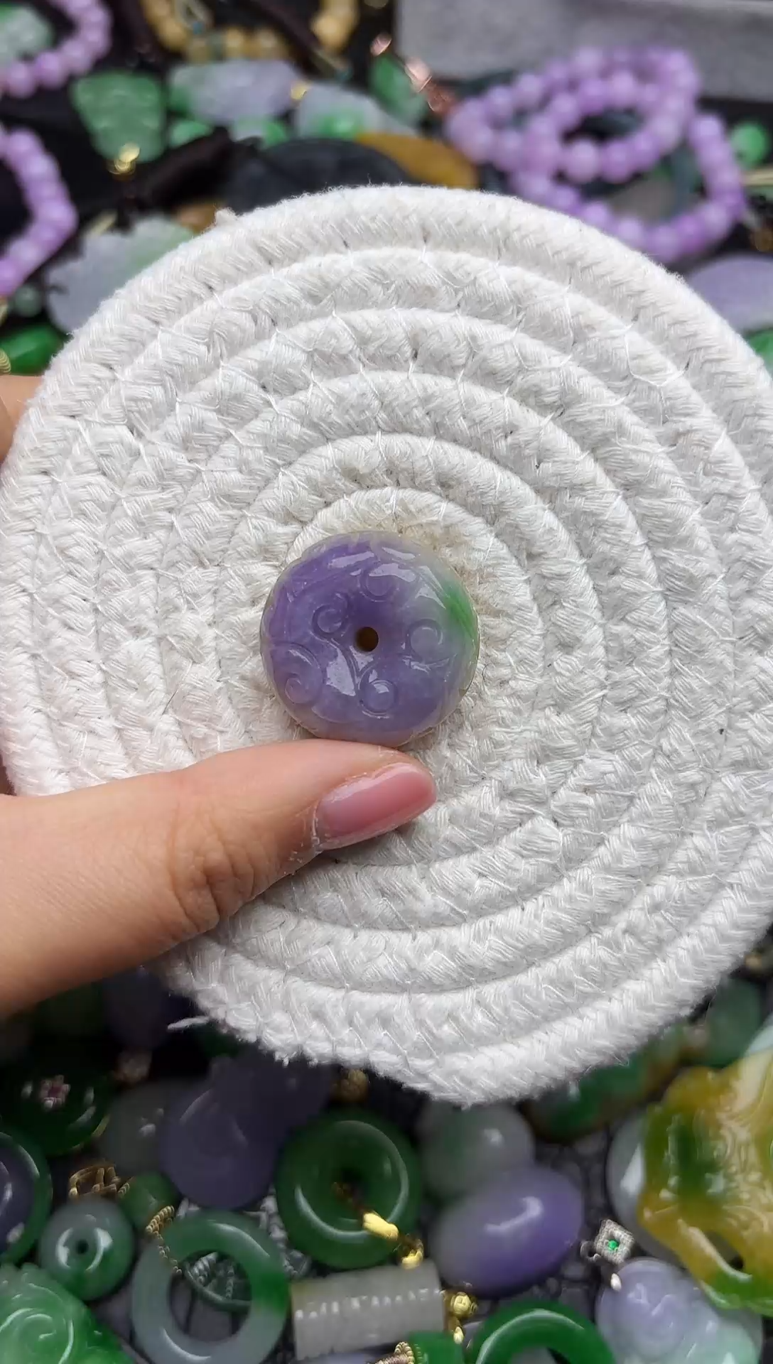 颈饰未镶嵌翡翠缅甸翡翠吊坠
