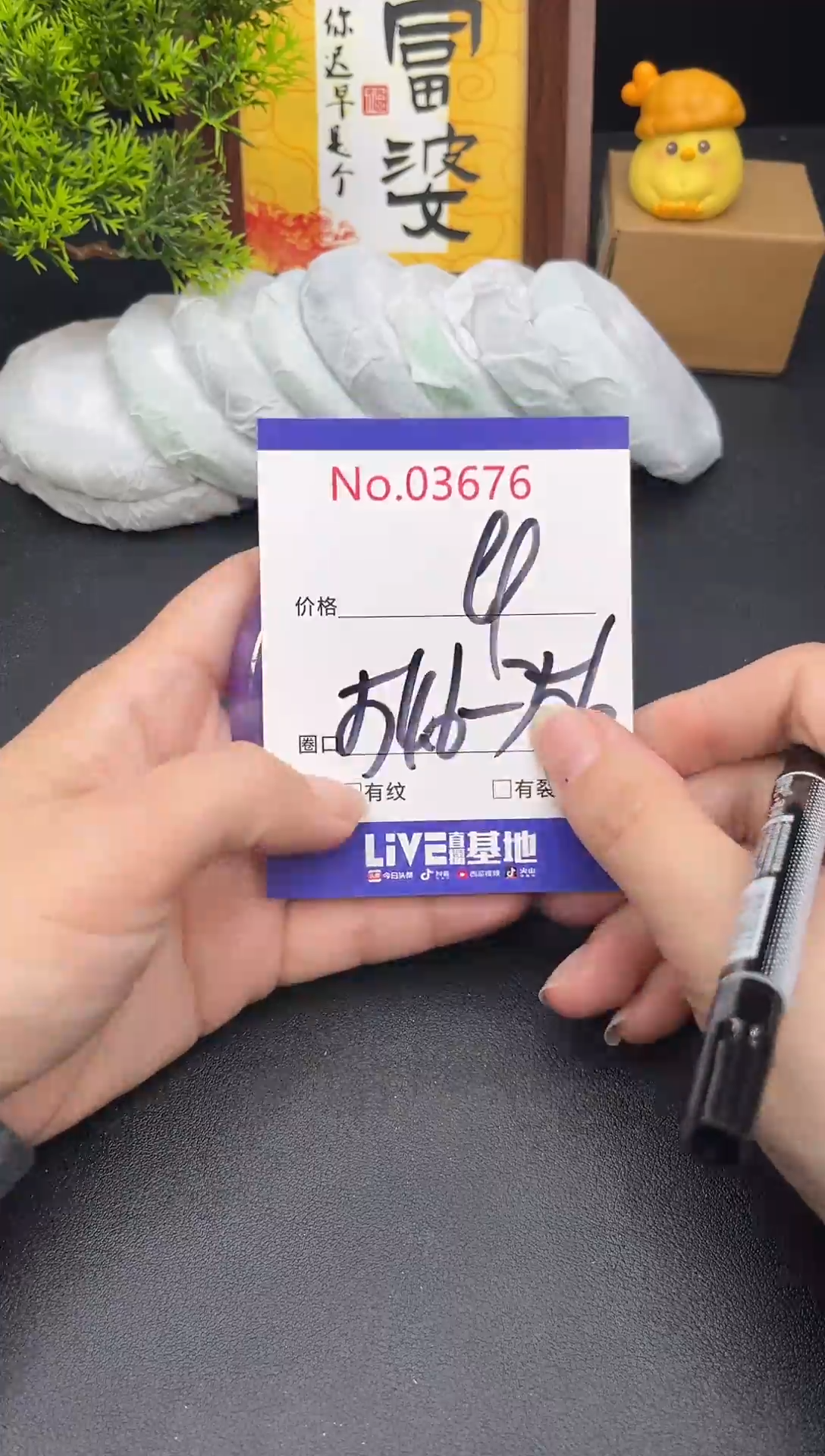 未镶嵌手镯翡翠3676