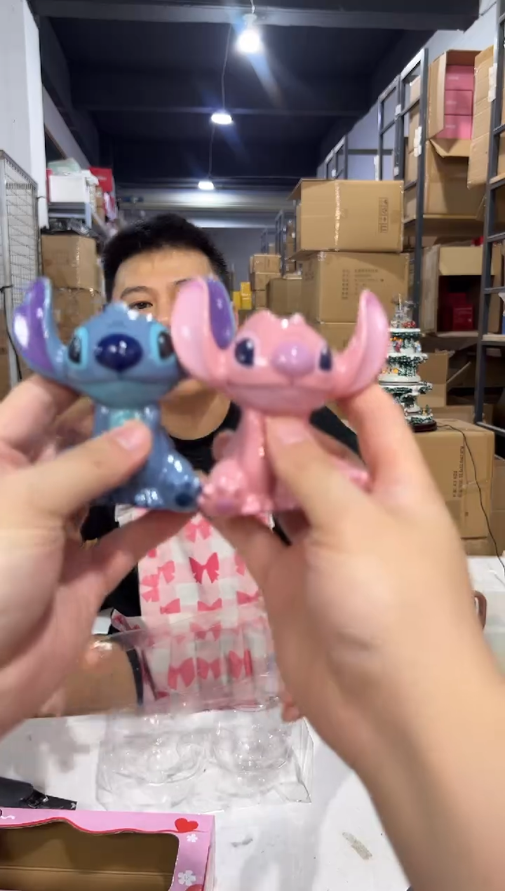 瓷片原盒史迪仔安琪粉瓶