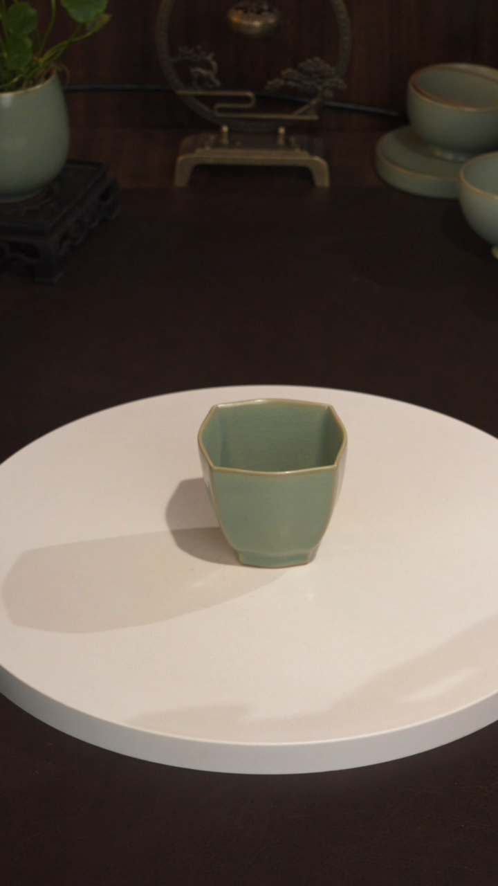 杯宣宝汝瓷原矿原釉