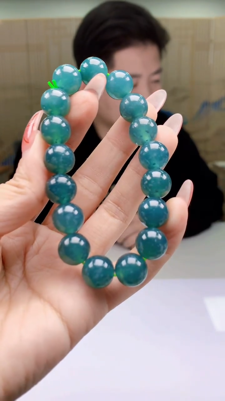 【闪购商品】定制翡翠未镶嵌4917ty-毛货手串136