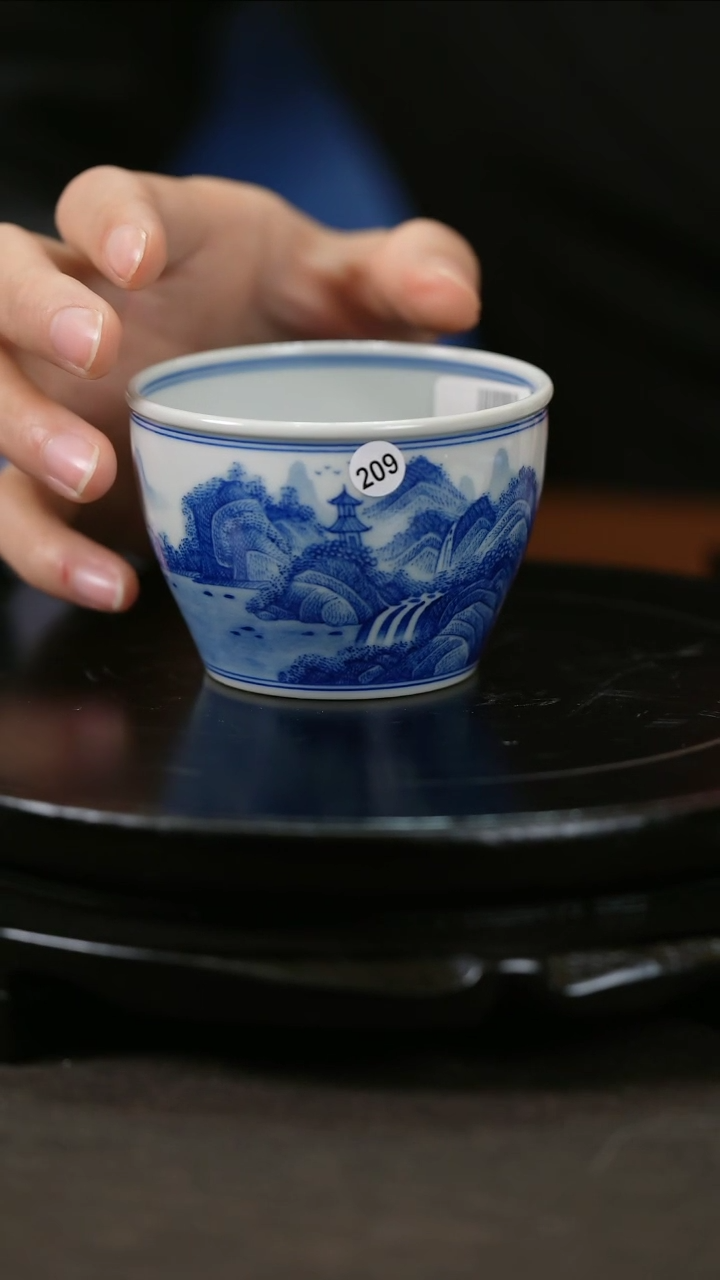 【闪购商品】杯子青花山水主人杯209