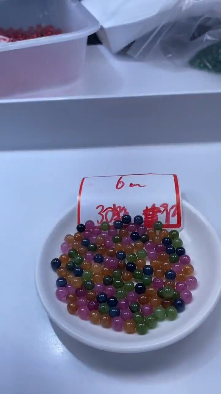 颈饰未镶嵌水晶W20-老矿碧玺6mm*30颗