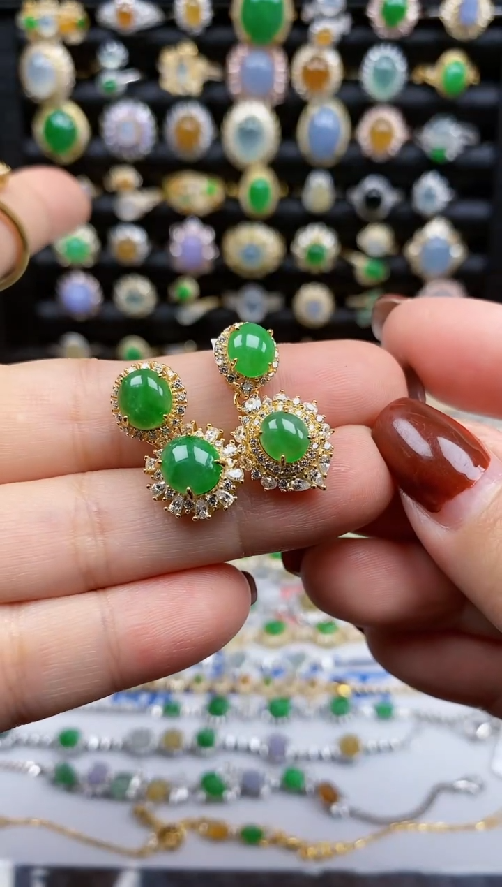 银S925镶嵌戒指翡翠从*117