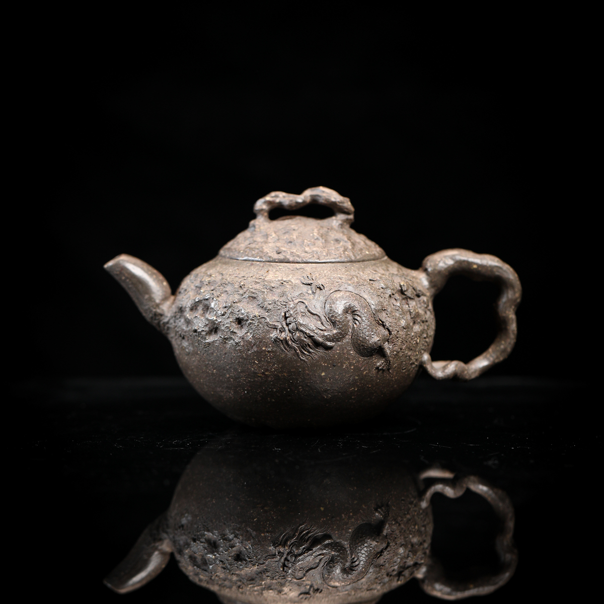 ☆【九门自营】韩光辉-高温老青段隐龙供春（全手工）200cc左右紫砂壶