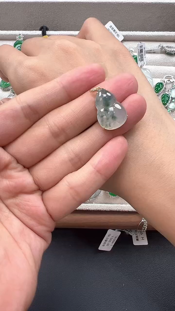 翡翠18K金镶嵌吊坠(不含链) 缅甸珠宝严选馆CYJ