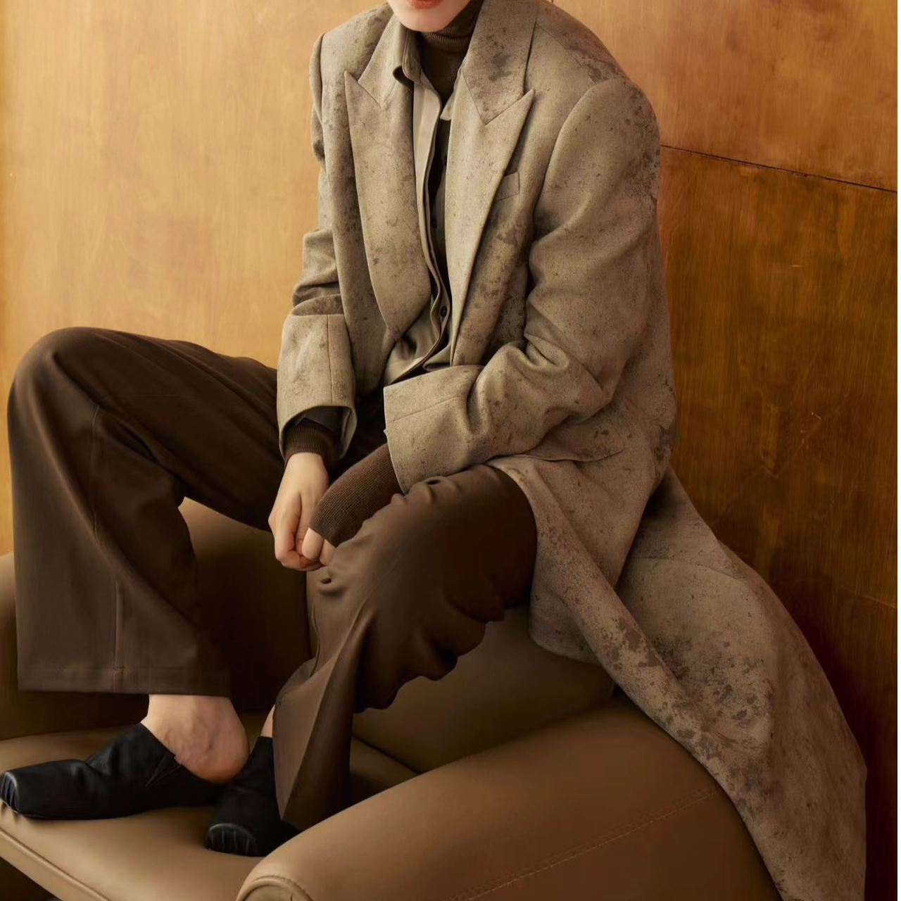 常规宽松型修身型大码衬衫做旧不起球V领夏季半开领显瘦衬衣时尚