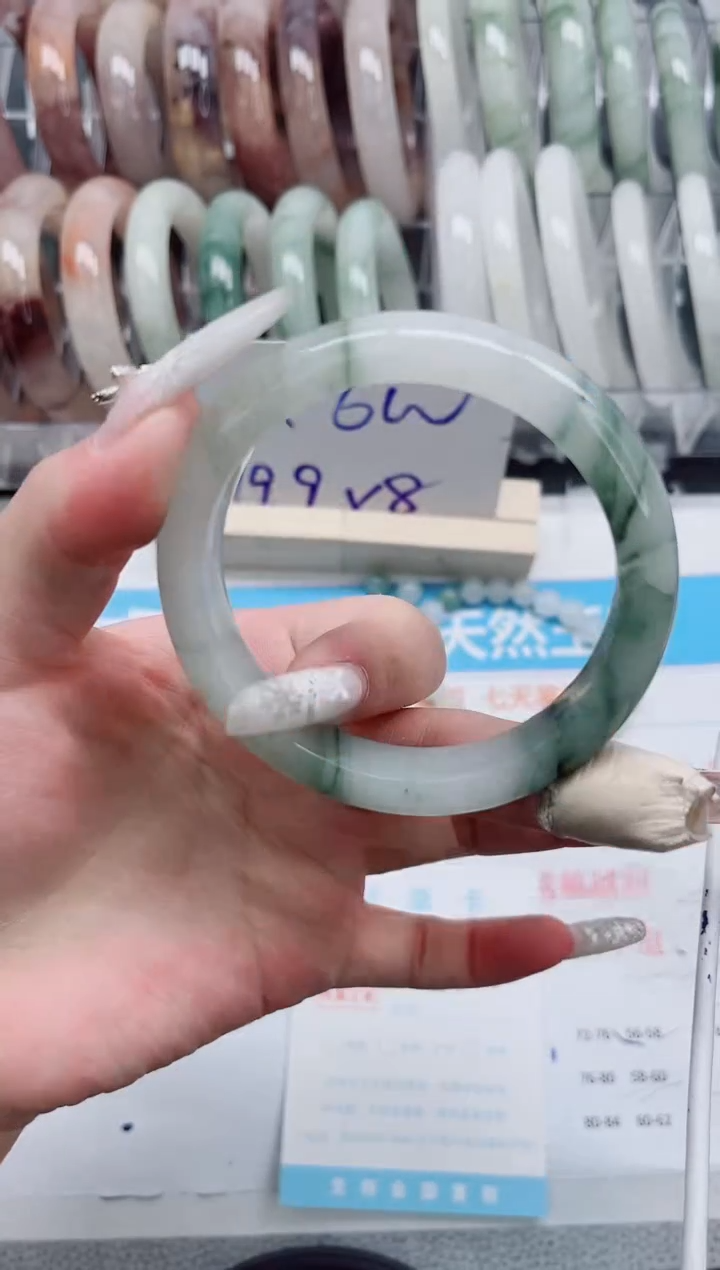 【闪购商品】石英质玉手镯未镶嵌A163-58.6