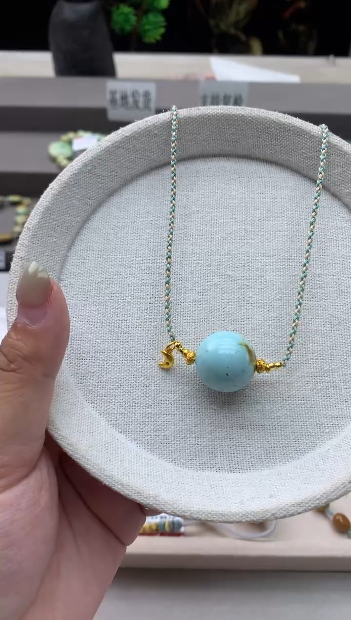 绿松石未镶嵌锁骨链D56