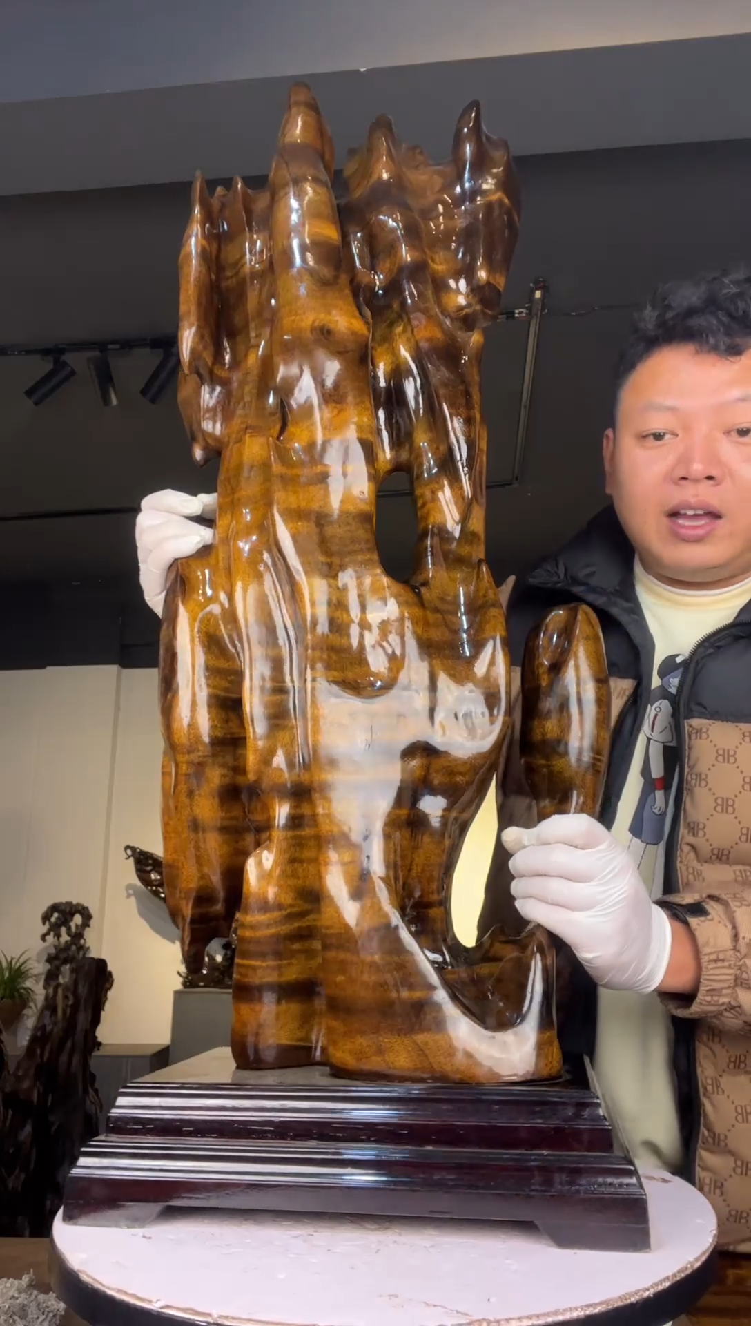 金丝楠海*A029金丝楠自然随型摆件