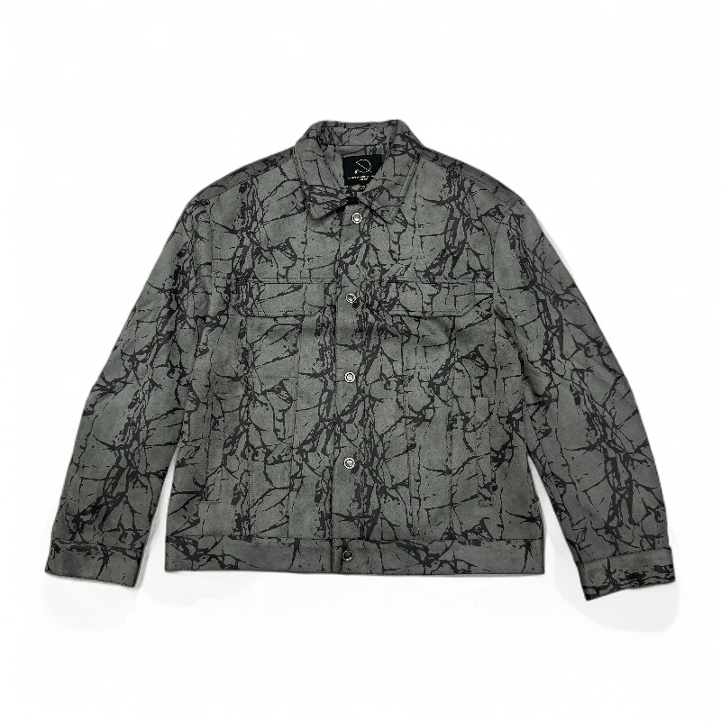  设计感暗纹印花高级感夹克男士简约痞帅个性休闲外套30074