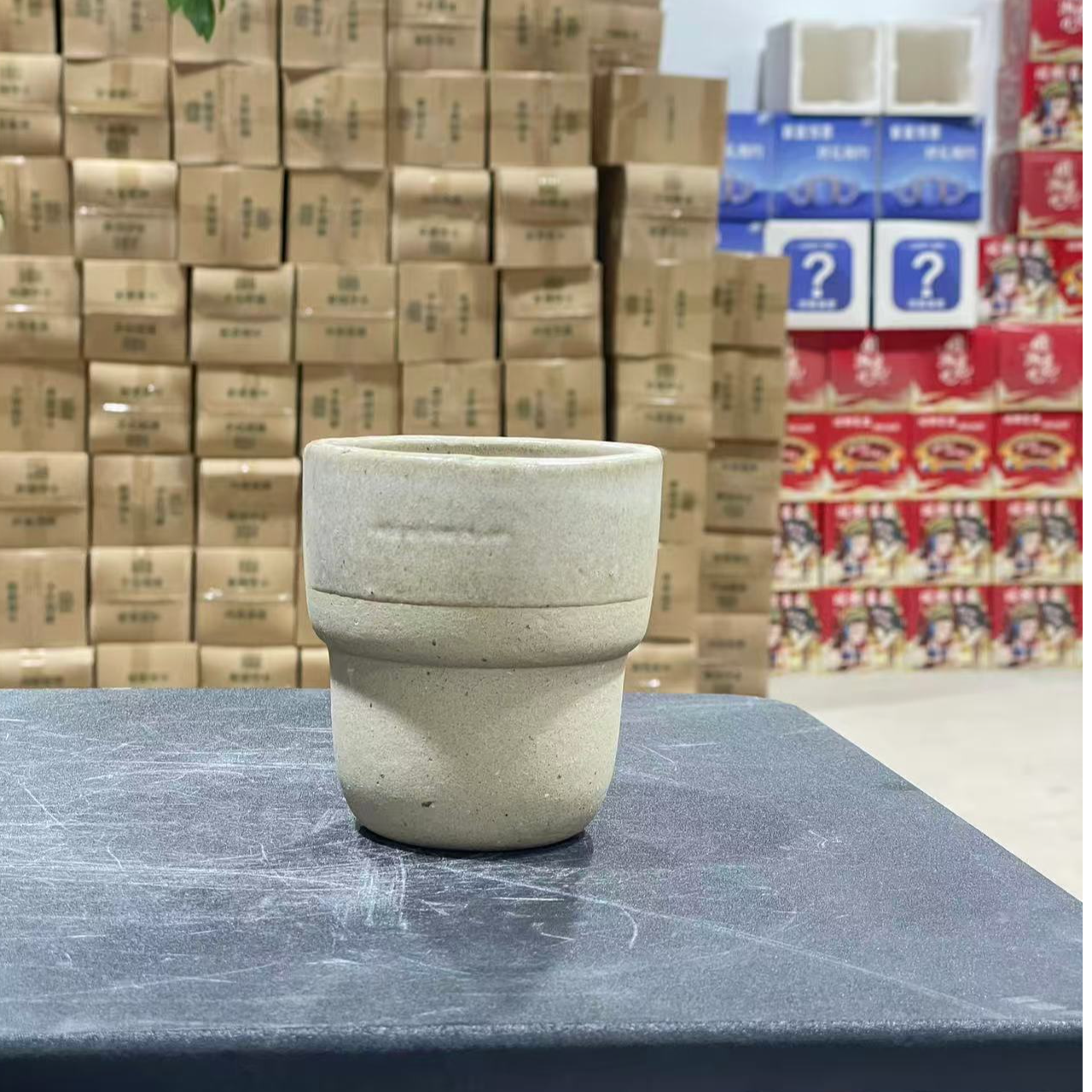 随身杯10口径半釉（白底白釉）花盆