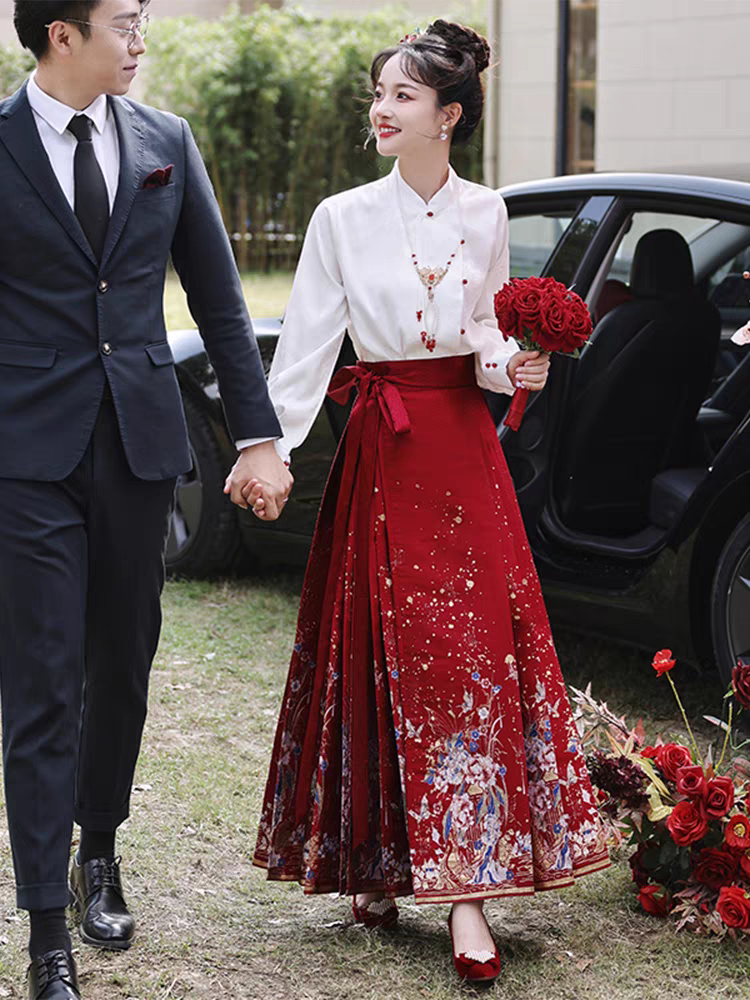 新中式马面裙敬酒服新娘2025新款结婚订婚服礼服裙高级感夏季婚服