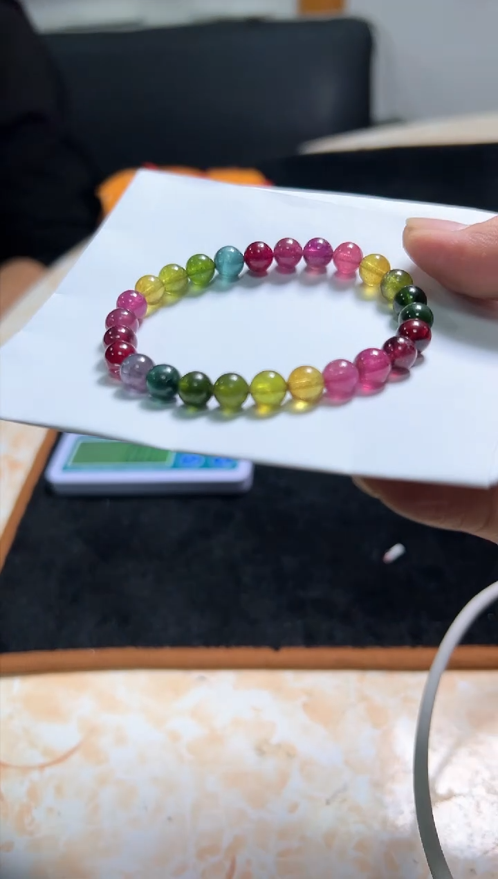 【闪购商品】碧玺-未镶嵌AF1229-SG01卡7mm多样性发一