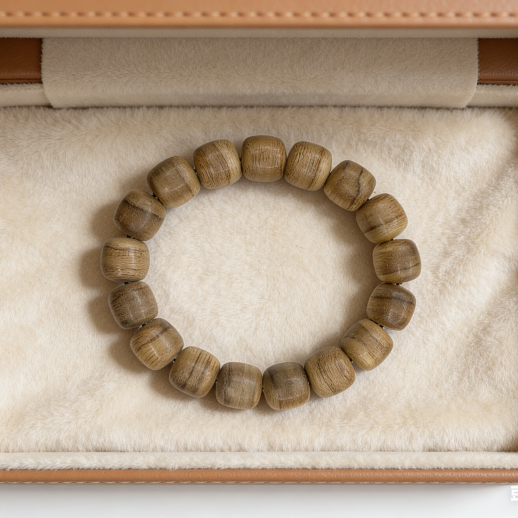 沉香（天然野）锡兰黑虎纹平安桶珠12mm【夏03016700】-多样性发货