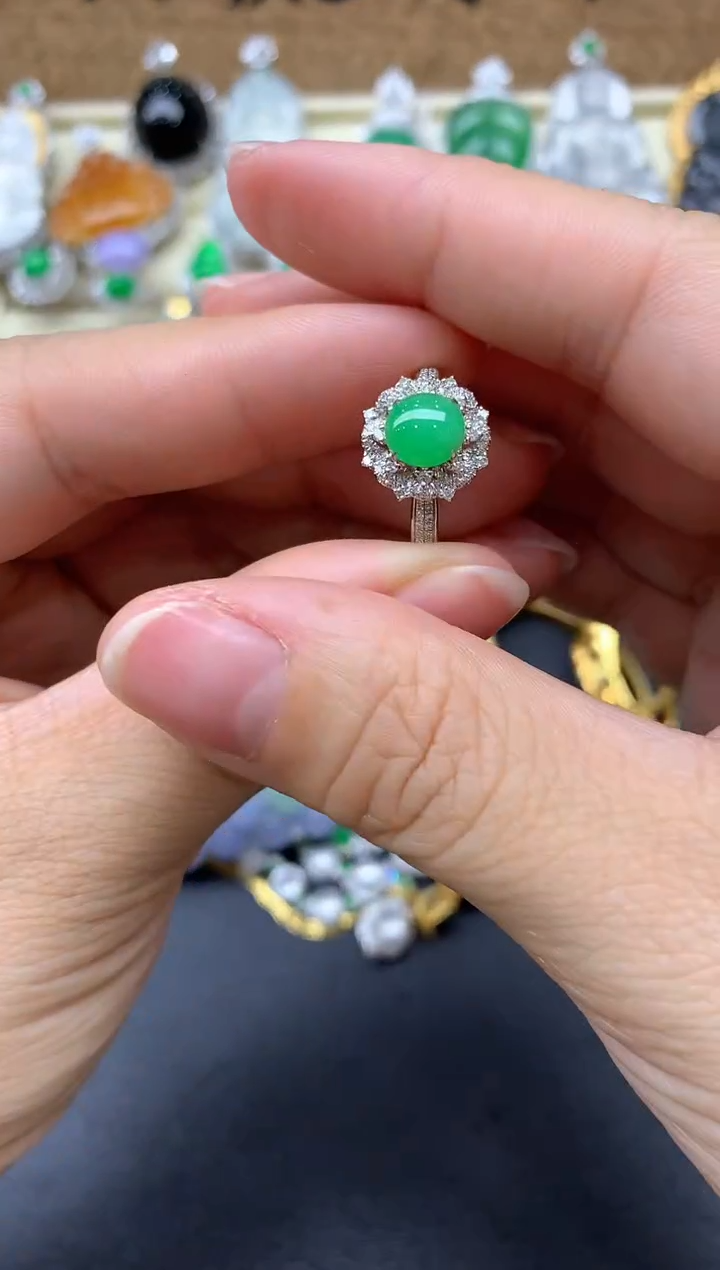 【闪购商品】翡翠戒指18K金镶嵌313-中国好珍宝