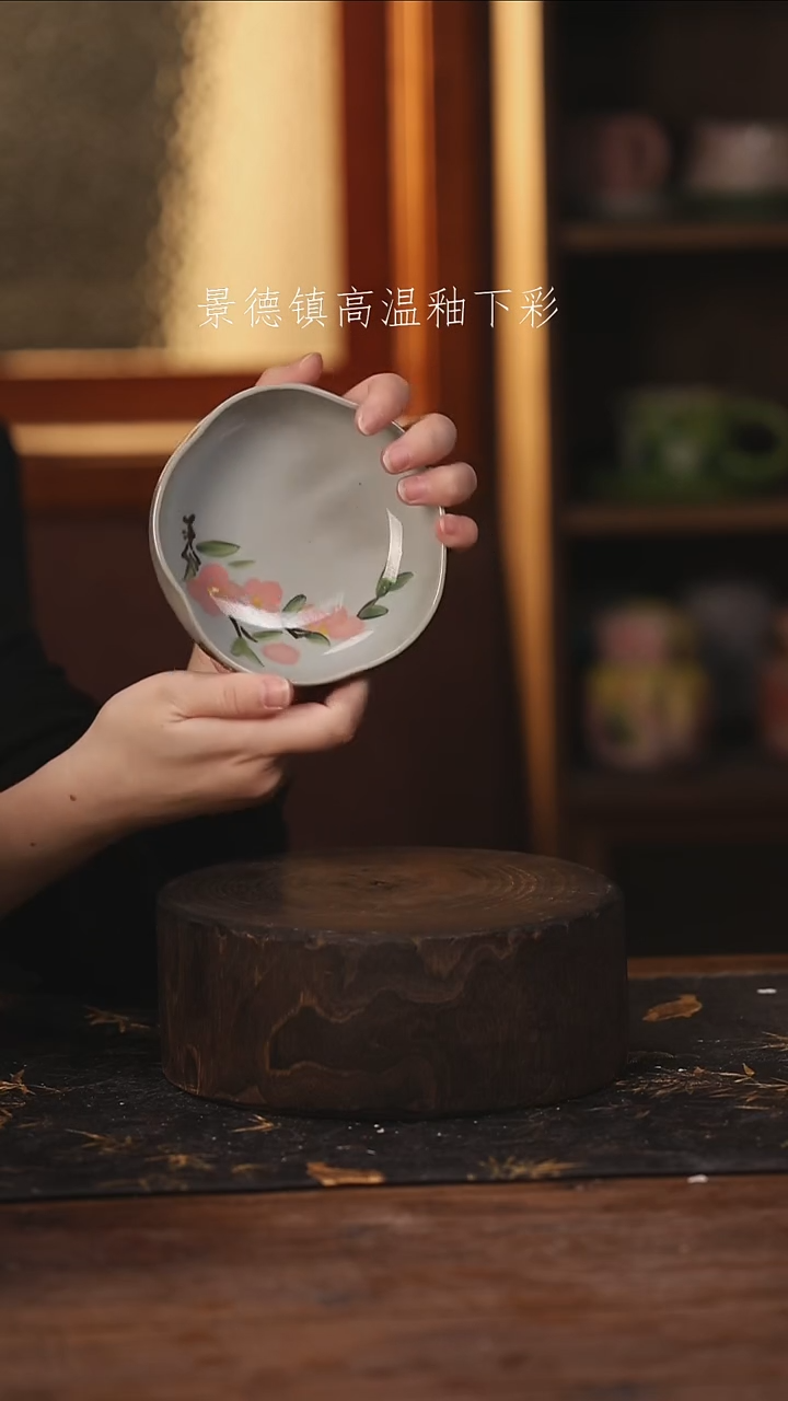 陶瓷景德镇高温釉下手绘陶瓷@L332@