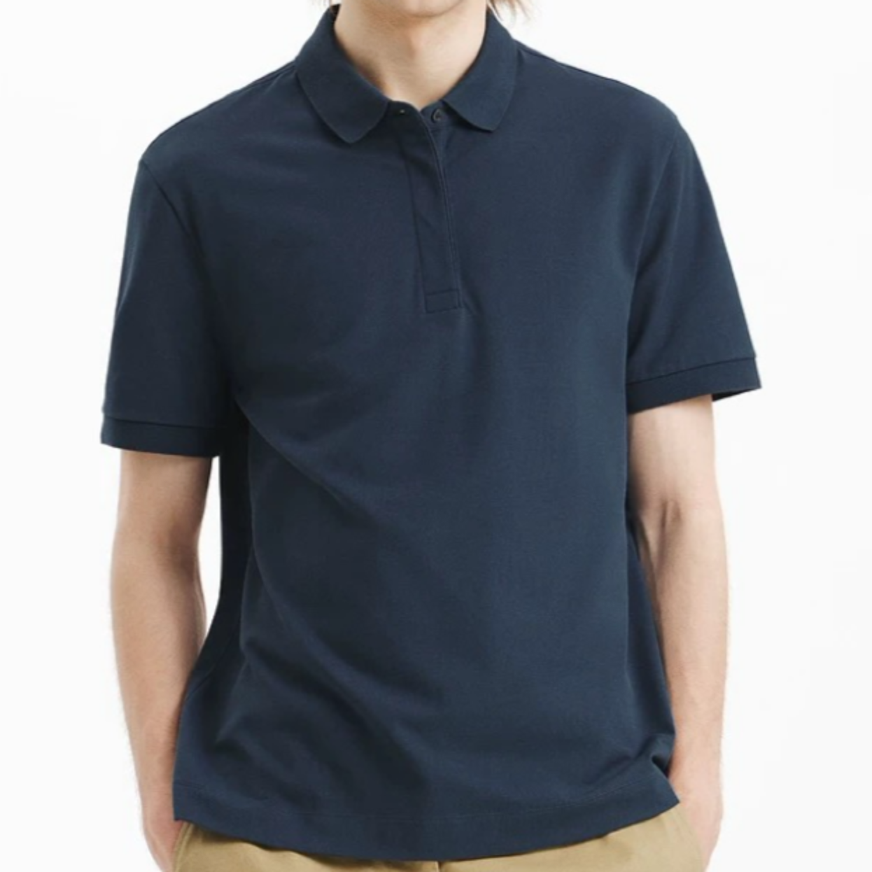 高端门襟简约polo