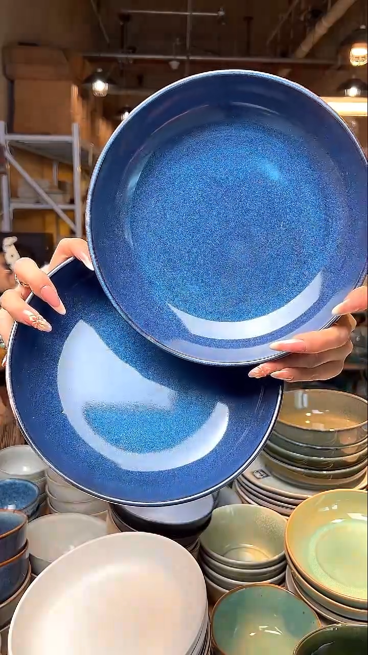 瓷89【瑕疵】外贸尾货窑变釉下彩