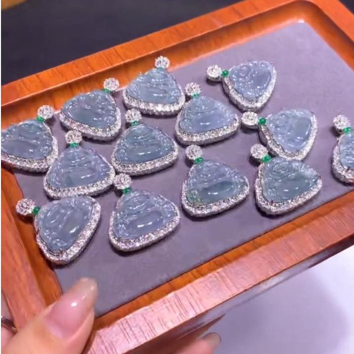 【逍遥】天然A货翡翠佛公吊坠*6968/30/多样性发/1件