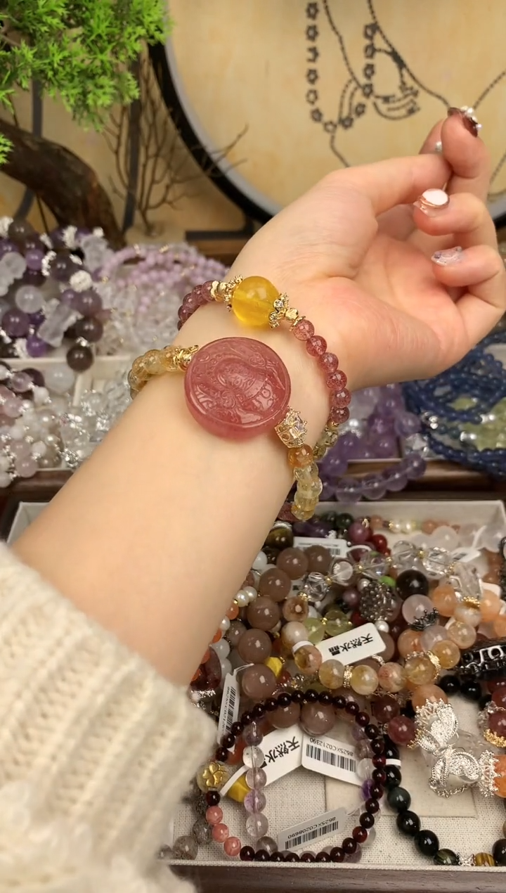 【闪购商品】黄晶手链未镶嵌397手串