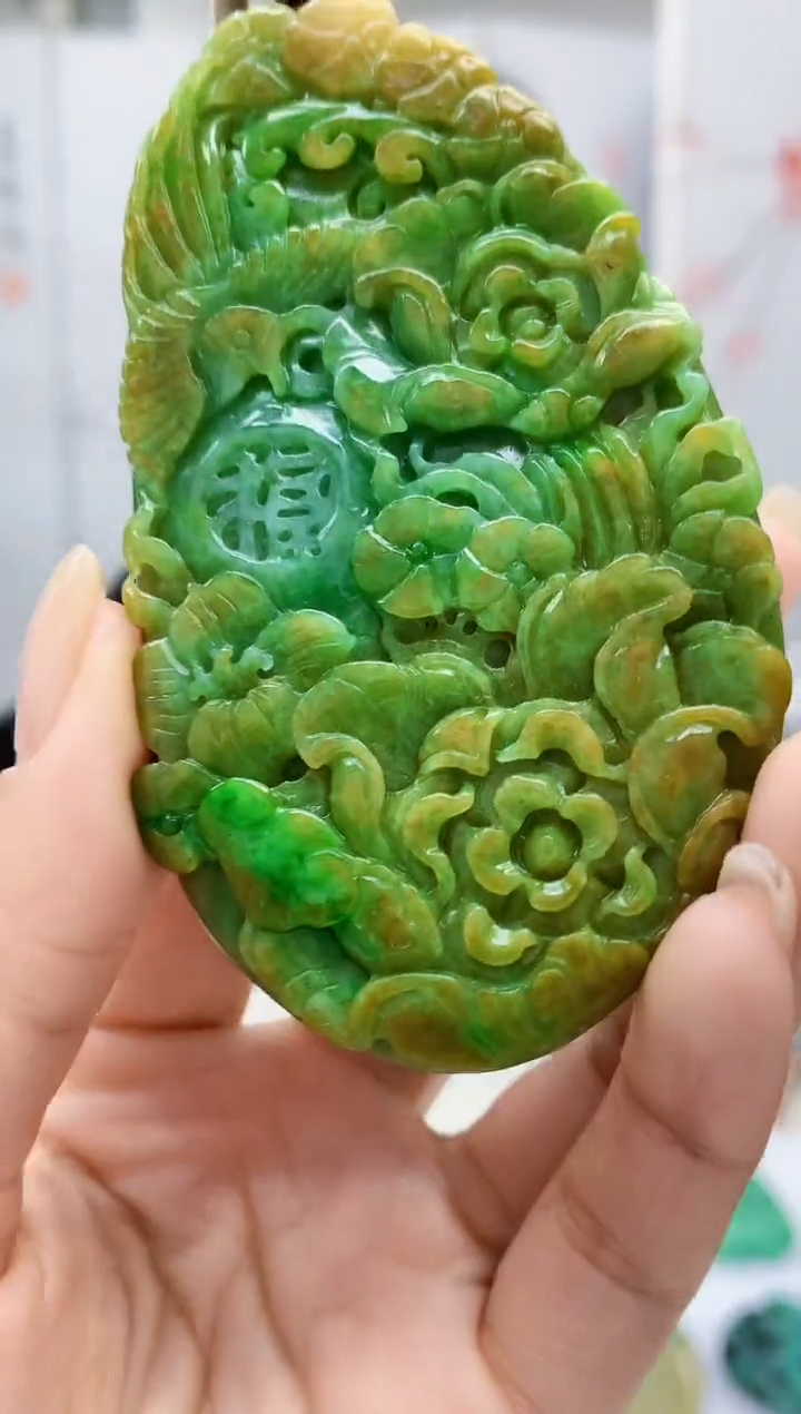 【闪购商品】定制翡翠未镶嵌4917lr-毛货挂件51