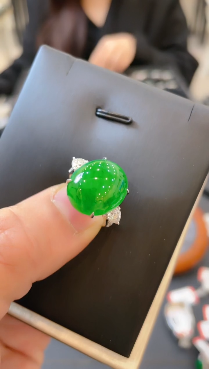 【闪购商品】翡翠颈饰18K金镶嵌A112天然A货翡翠