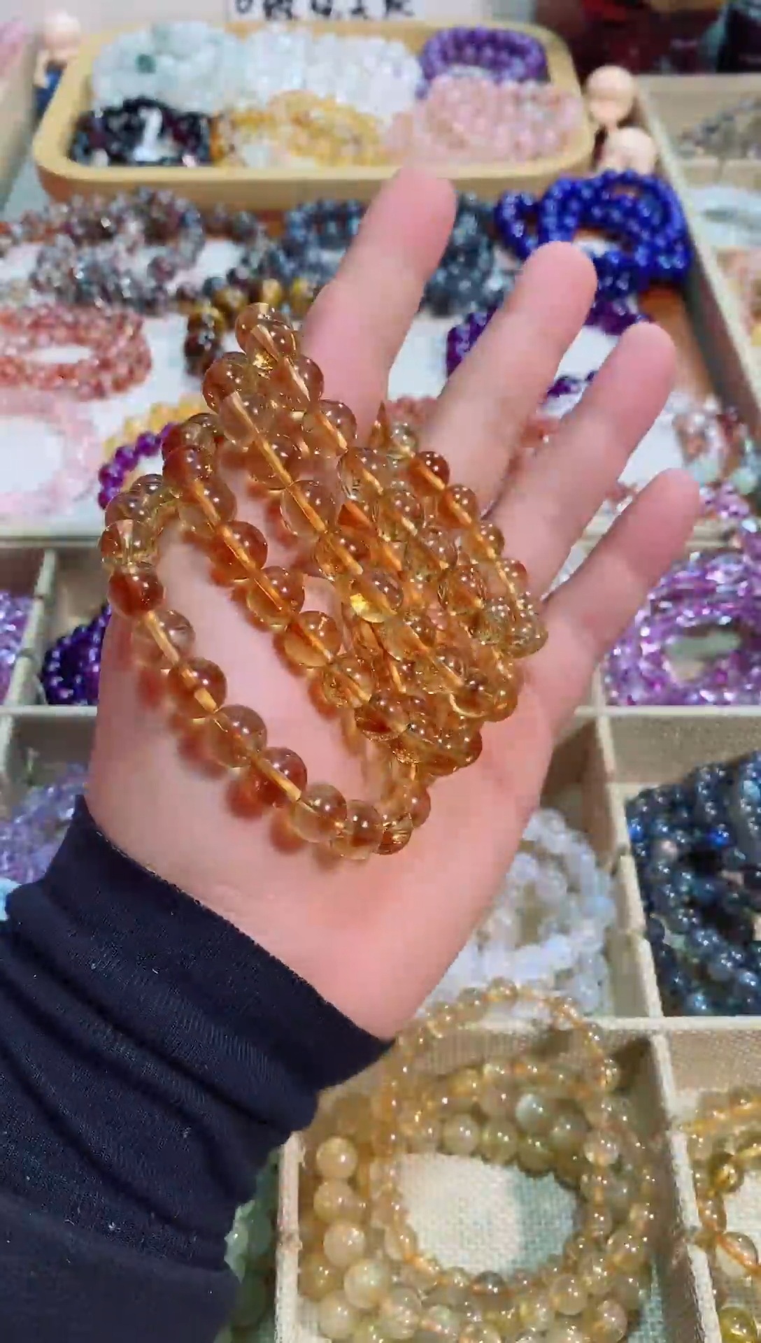 【闪购商品】黄晶手链未镶嵌黄塔晶9M+(多样性发其一）