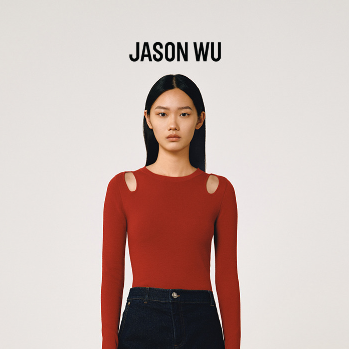 【秋季新品】JASON WU 25年新款肩部镂空简约百搭上衣针织衫女