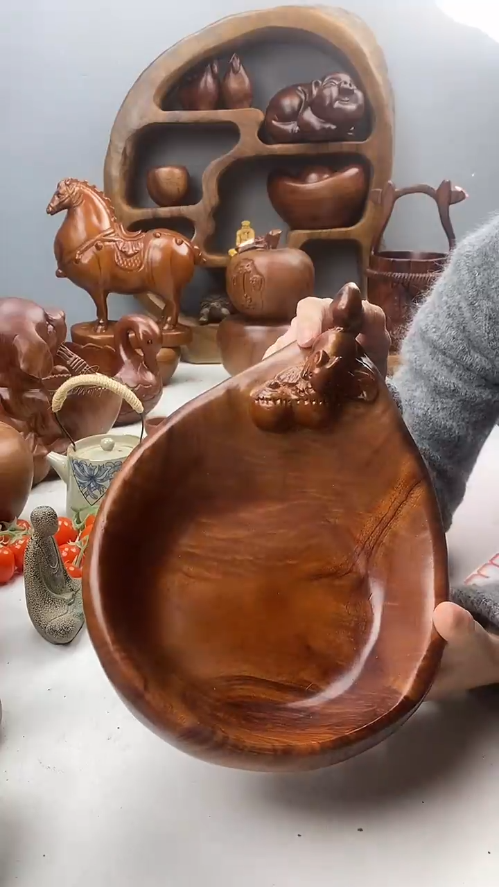 香樟木15香樟木松鼠果盘