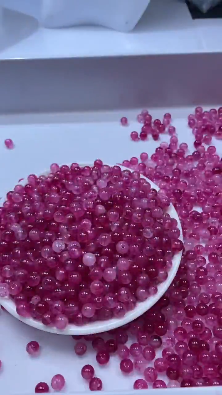 颈饰未镶嵌水晶W3257 粉紫碧玺6MM*30颗