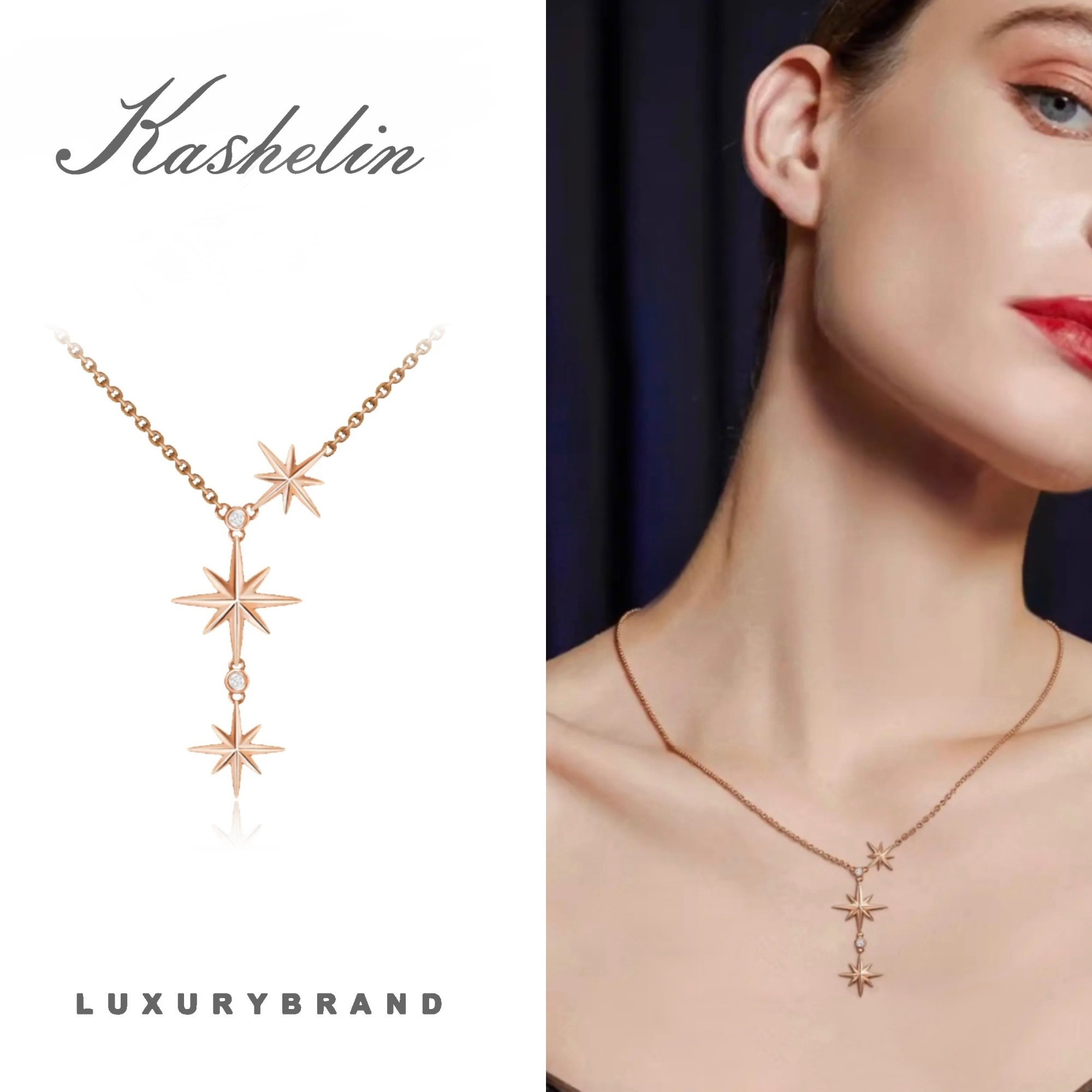 FX 法【星芒】INDX设计师款项链~9237