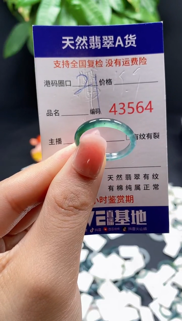 翡翠戒指未镶嵌天然翡翠戒圈·3564