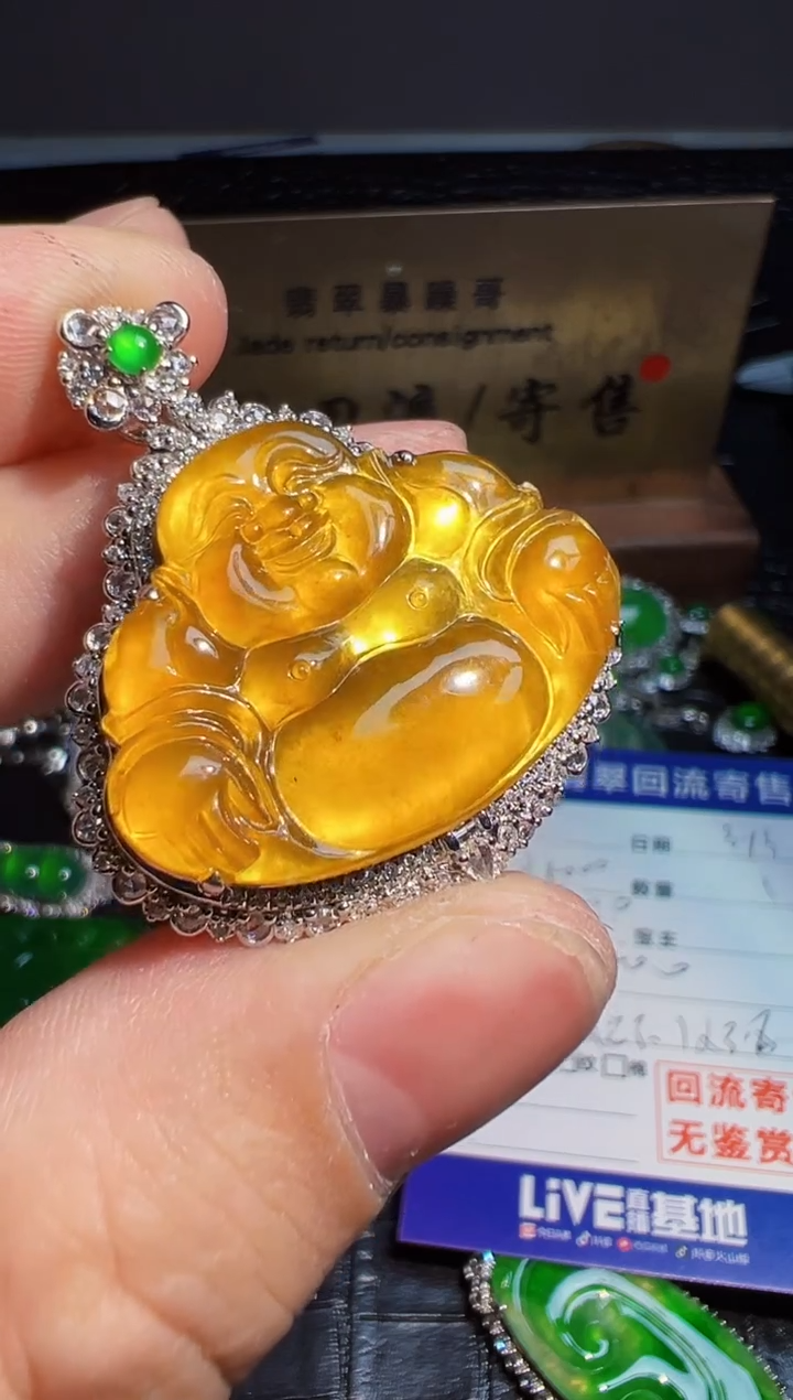 【闪购商品】翡翠18K金镶嵌颈饰翡翠回流